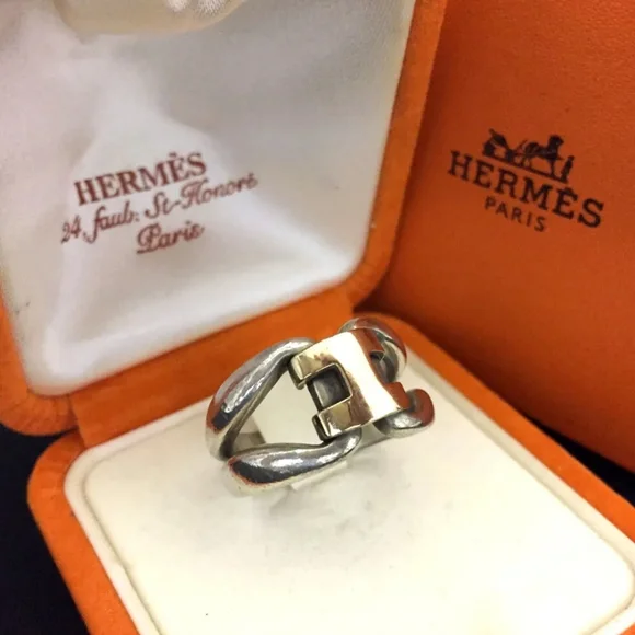 VINTAGE HERMES ヒストリーリング 925 silver 48 ヴィンテージ 